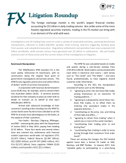 FX Litigation Roundup