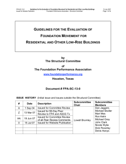 Guidelines for the Evaluation of Foundation Movement