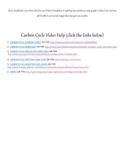Carbon Cycle Video Help (click the links below)