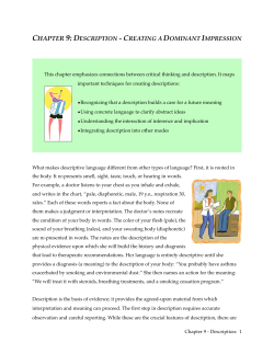 description - creating a dominant impression