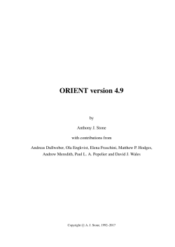 program manual - Anthony Stone