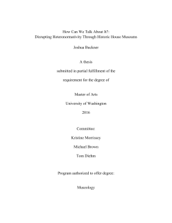 Disrupting Heteronormativity Through Historic House Museums