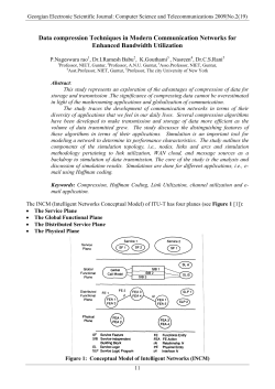 Data compression Techniques in Modern Communication Networks
