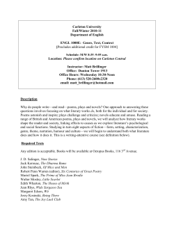 ENGL 1000E - Carleton University