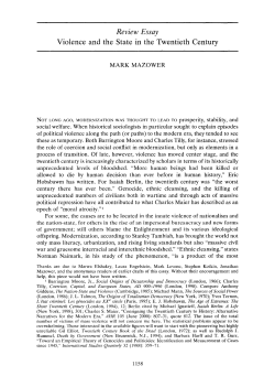 Review Essay Violence and the State in the