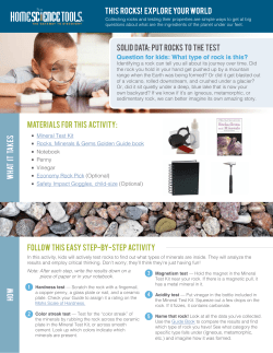 Materials for this activity: w hat it ta k es HOW