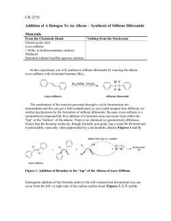 Addition of A Halogen To An Alkene &ndash; Synthesis of Stilbene