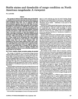 Stable states and thresholds of range condition on North American