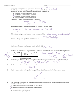 Physics Final Review