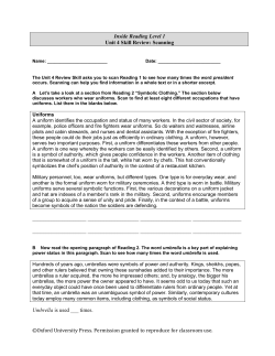 Unit 4 Worksheet - Oxford University Press