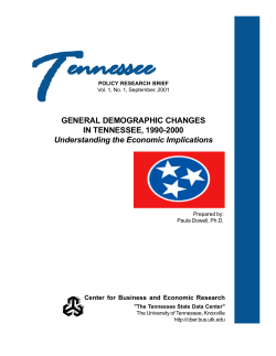 General Demographic Changes in Tennessee, 1990-2000