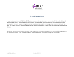 Grade 8 Sample Items - Plain Local Schools