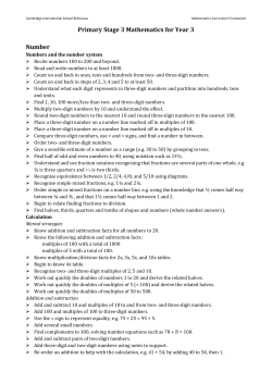 Primary Stage 3 Mathematics for Year 3 Number