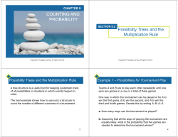 COUNTING AND PROBABILITY COUNTING AND PROBABILITY