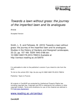 Towards a lawn without grass: the journey of the imperfect lawn and