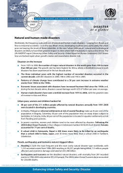 Natural and Human-made disasters - UN