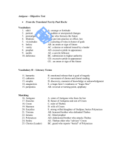 Antigone Objective Test