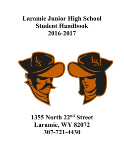 Laramie Junior High School Student Handbook 2016-2017