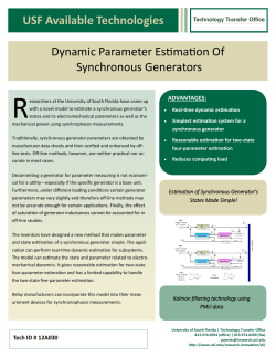 12A030 - Dynamic Parameter Estimation of Synchronous Generators