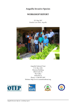 Anguilla Invasive Species WORKSHOP REPORT