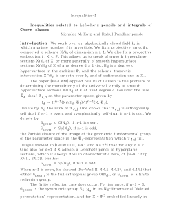 Inequalities-1 Inequalities related to Lefschetz pencils and integrals