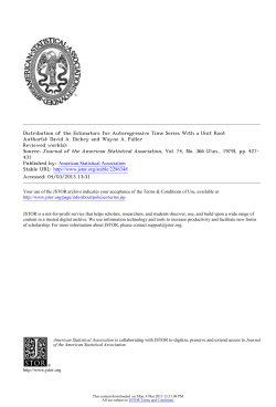 Distribution of the Estimators for Autoregressive Time - E-SGH