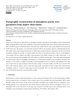 Tomographic reconstruction of atmospheric gravity wave parameters