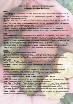 Annette McFarlane`s Citrus Guide