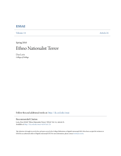 Ethno Nationalist Terror - DigitalCommons@COD