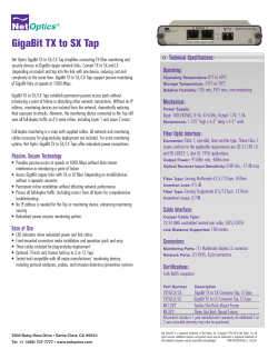 GigaBit TX to SX Tap
