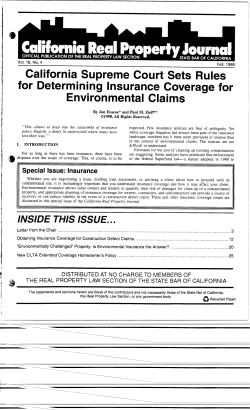 California Supreme Court Sets Rules for Determining Insurance