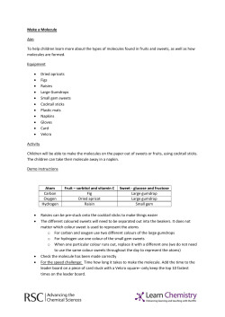 Make a Molecule Aim To help children learn more about the types of