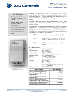 WS-R Series Datasheet