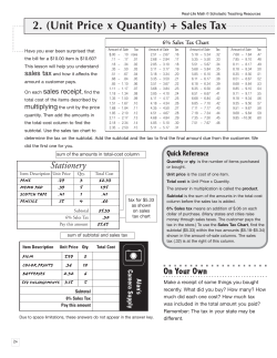 2. (Unit Price x Quantity) + Sales Tax