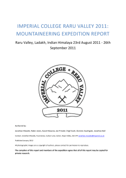imperial college raru valley 2011