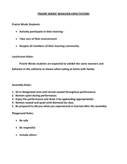 PRAIRIE WINDS` BEHAVIOR EXPECTATIONS Prairie Winds