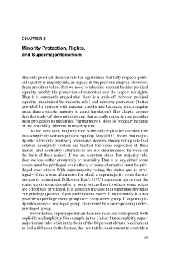 Minority Protection, Rights, and Supermajoritarianism