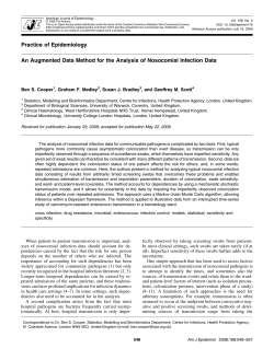 An Augmented Data Method for the Analysis of Nosocomial Infection