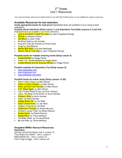 2 Grade Unit 1 Resources
