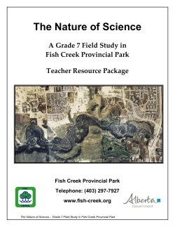 Fish Creek PP - Nature of Science Teacher Resource