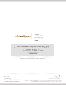 The time-course of processing of grammatical class and semantic