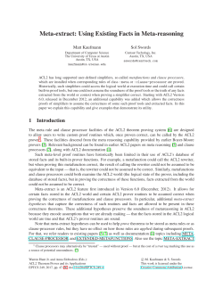 Meta-extract: Using Existing Facts in Meta