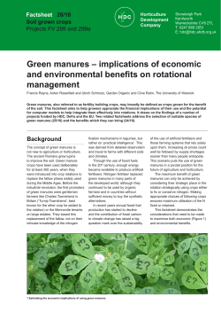 implications of economic and environmental benefits on rotational