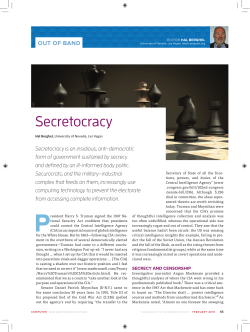 Secretocracy - IEEE Computer Society