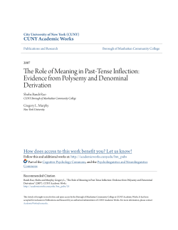 The Role of Meaning in Past-Tense Inflection: Evidence from