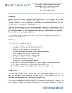 2015 Tribal Consultation