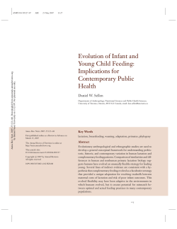 Evolution of Infant and Young Child Feeding: Implications
