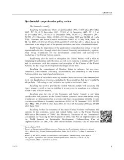 A/Res/67/226 - the United Nations