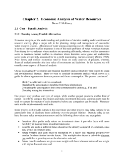 Chapter 2. Economic Analysis of Water Resources
