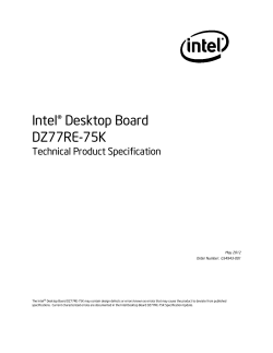 Intel® Desktop Board DZ77RE-75K Technical Product Specification